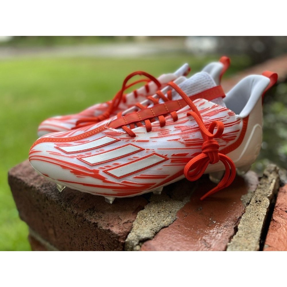 Adidas Adizero Football Cleats Mens Size 13.5 Orange White Shoes HP8748 New